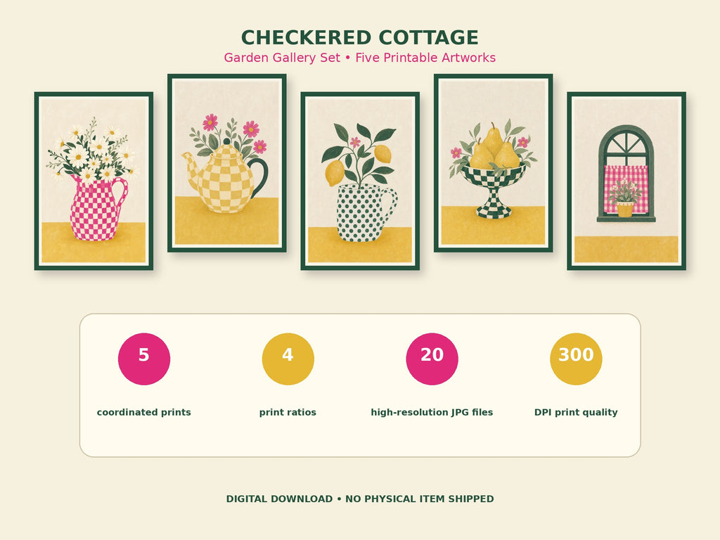 Checkered Cottage Garden Gallery Set collection overview
