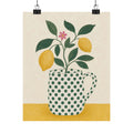 Sage Polka Dot Mug Cottage Art Print | Unframed Matte Poster