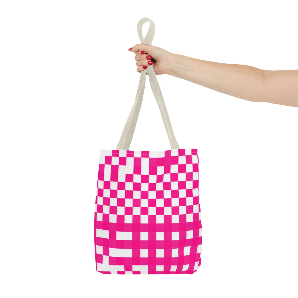 Pink Gingham Tote Bag
