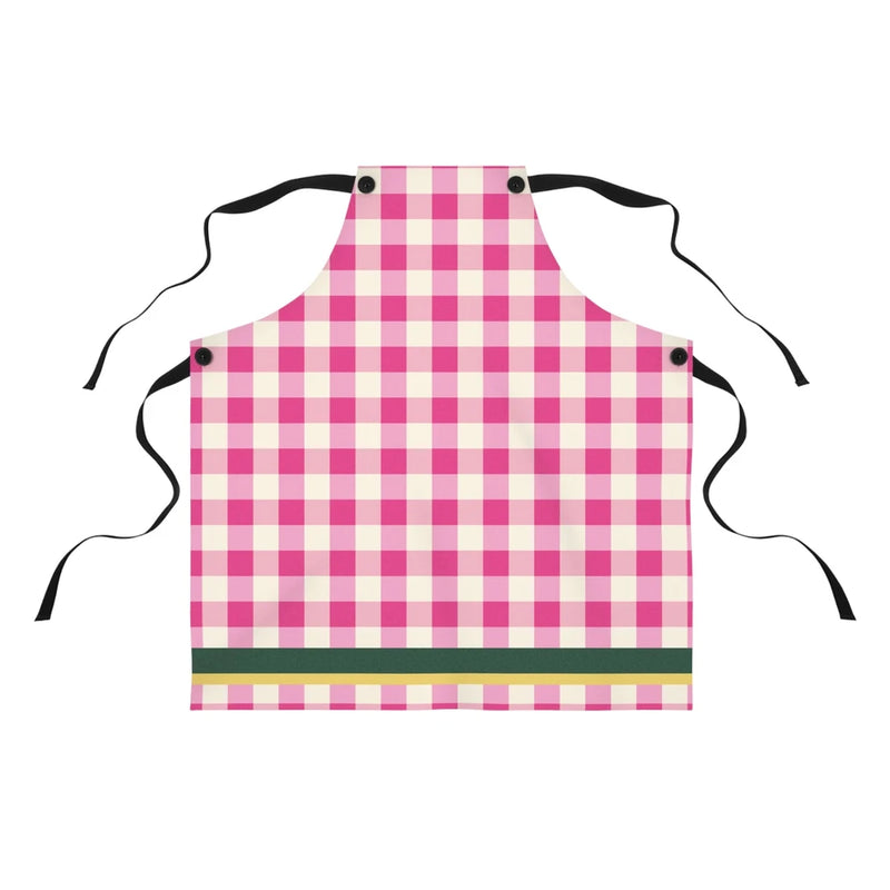 Hot Pink Gingham Cottage Kitchen Apron