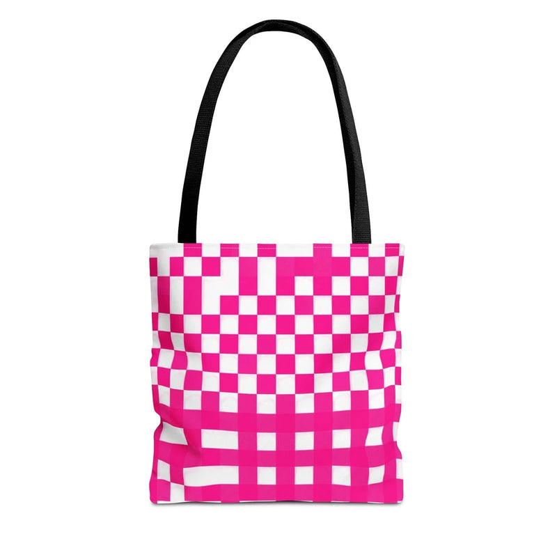 Pink Gingham Tote Bag