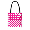 Pink Gingham Tote Bag