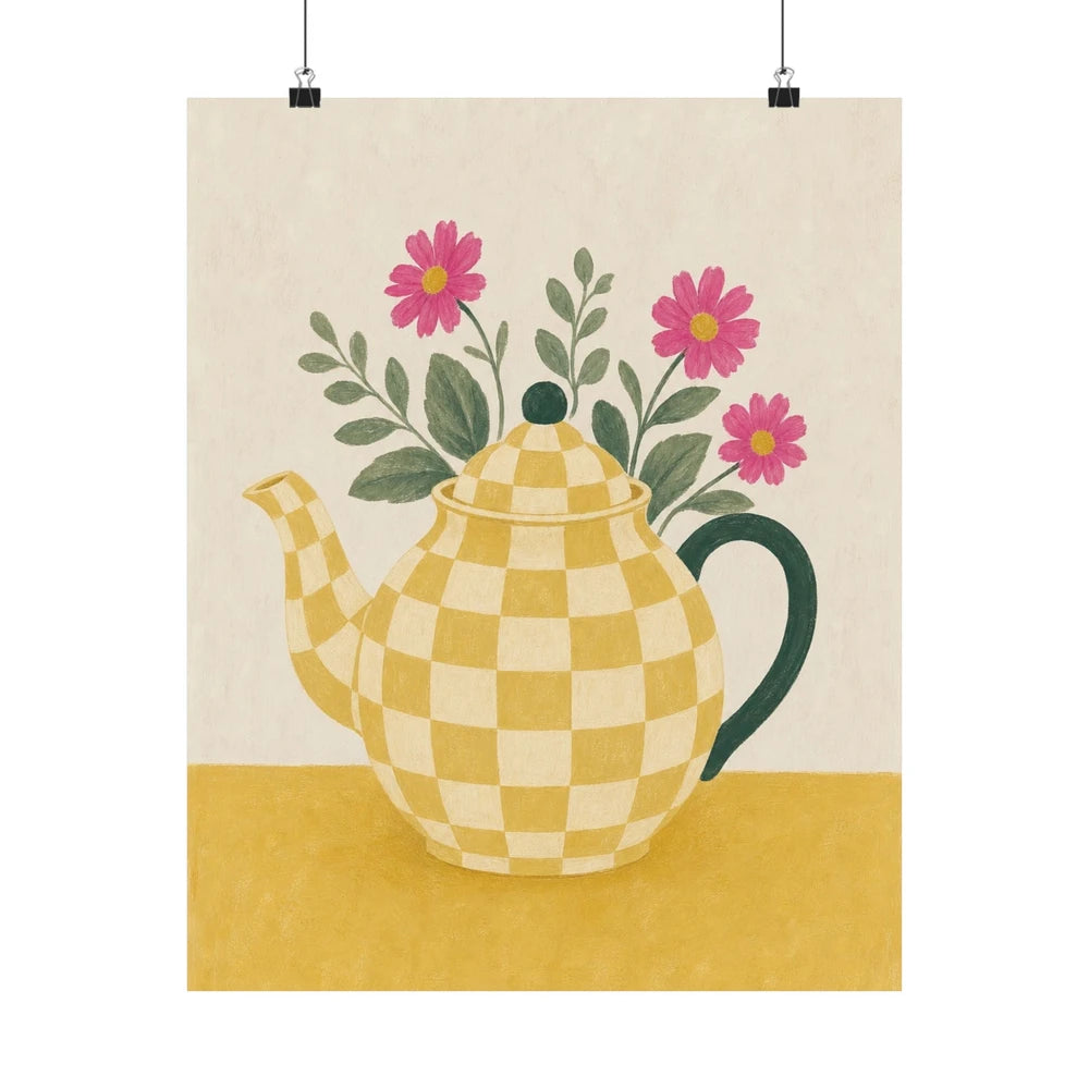 Checkered Cottage Garden Gallery Wall Set | 5 Unframed Matte Prints