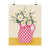 Checkered Cottage Garden Gallery Wall Set | 5 Unframed Matte Prints