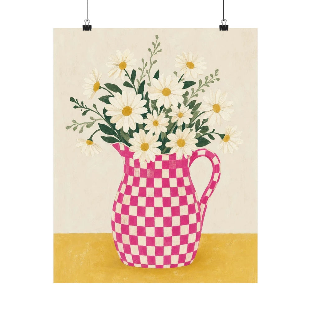 Checkered Cottage Garden Gallery Wall Set | 5 Unframed Matte Prints