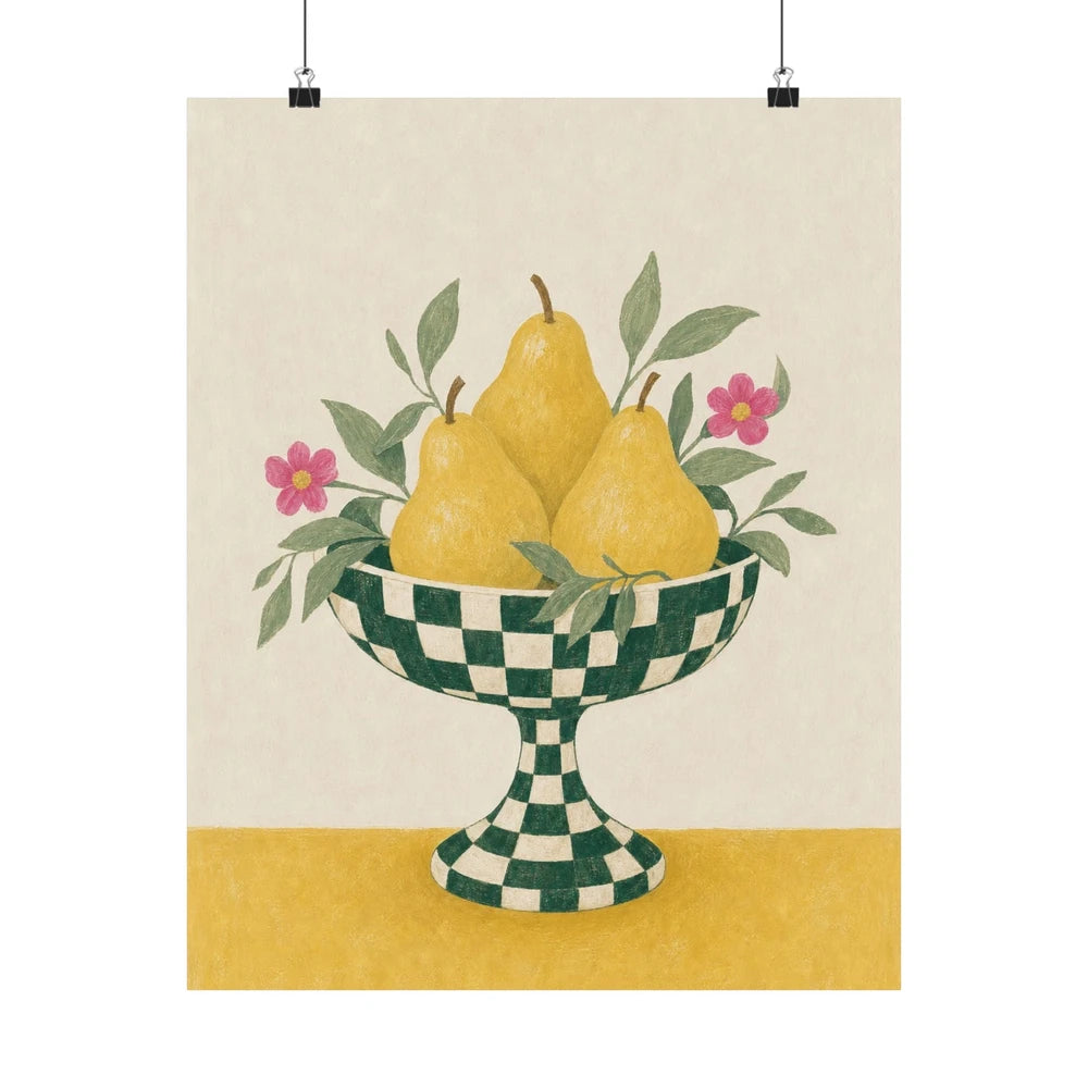 Checkered Cottage Garden Gallery Wall Set | 5 Unframed Matte Prints