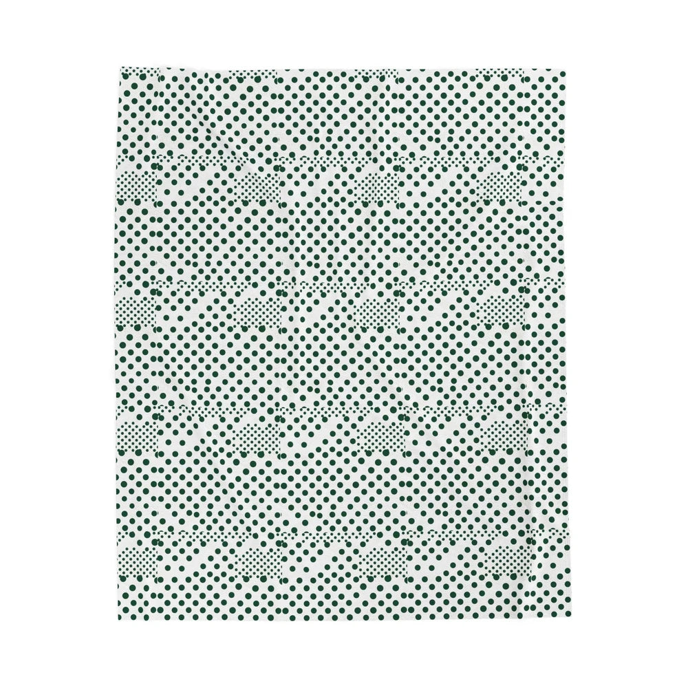 Sage Polka Dot Plush Blanket