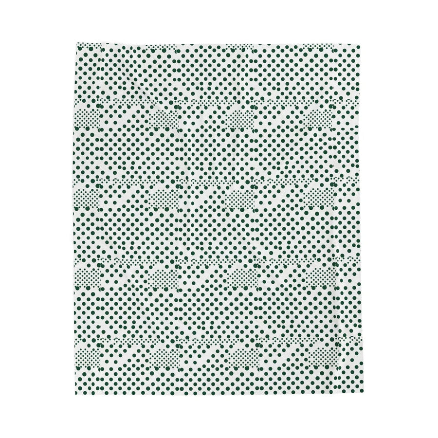 Sage Polka Dot Plush Blanket