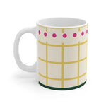Butter Yellow Check 11oz Cottage Mug