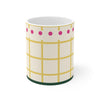 Butter Yellow Check 11oz Cottage Mug