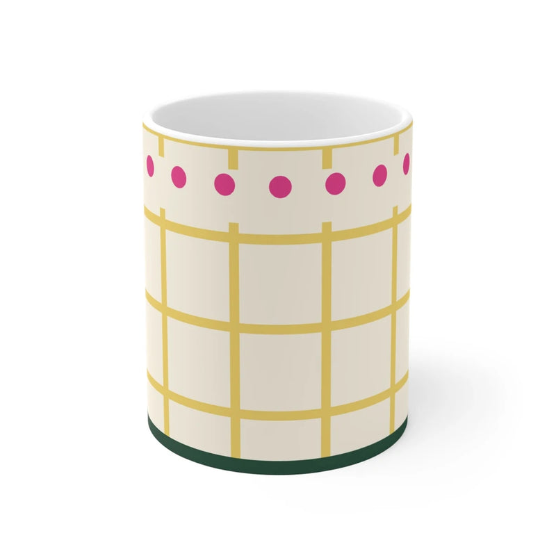 Butter Yellow Check 11oz Cottage Mug
