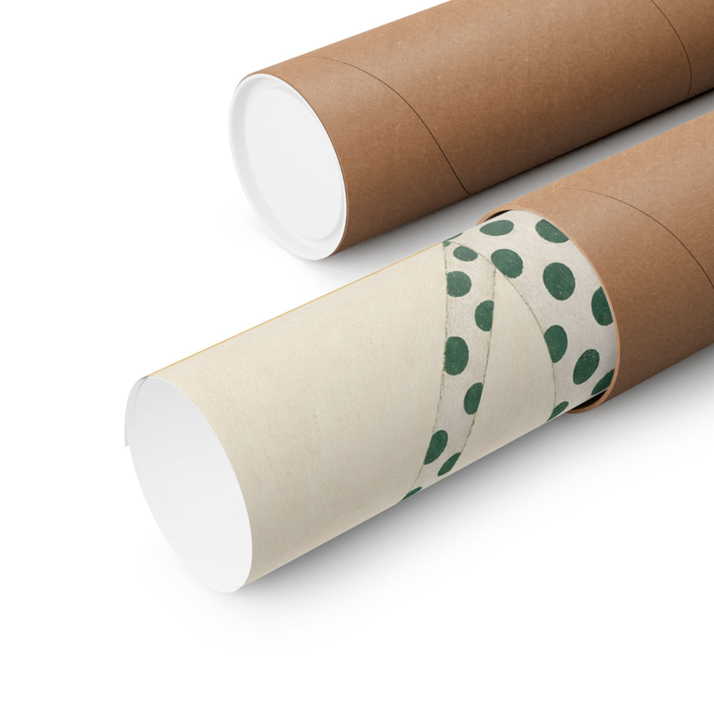 Sage Polka Dot Mug Cottage Art Print | Unframed Matte Poster