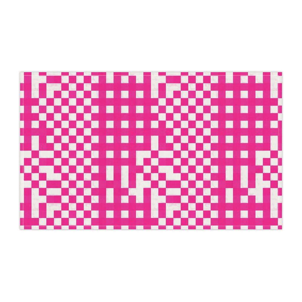 Pink Gingham Cotton Tea Towel