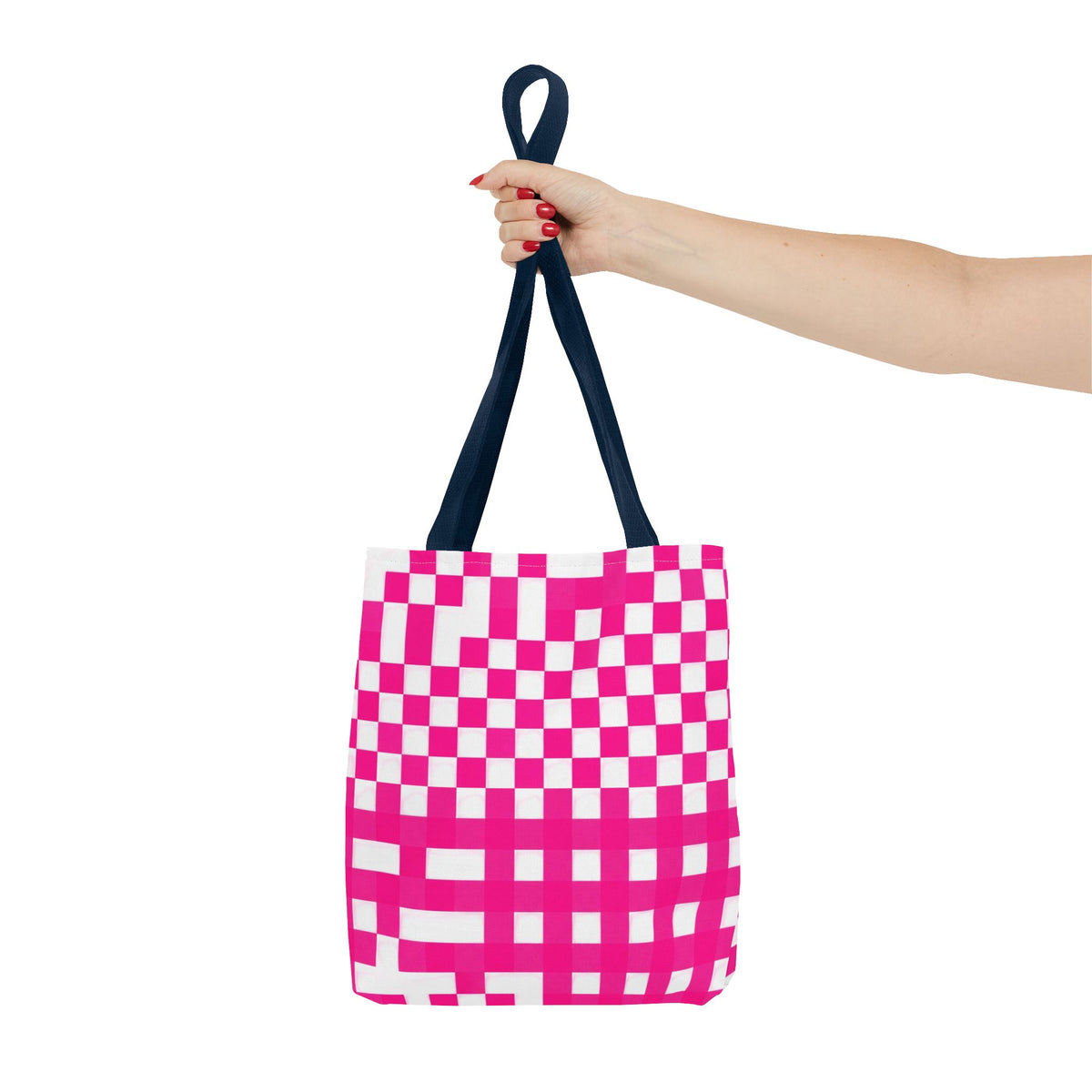 Pink Gingham Tote Bag