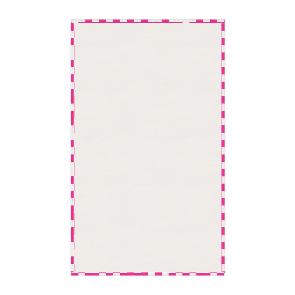 Pink Gingham Cotton Tea Towel