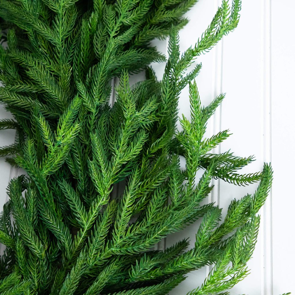 8' Artificial Real Touch Norfolk Island Pine Garland with Natural Look